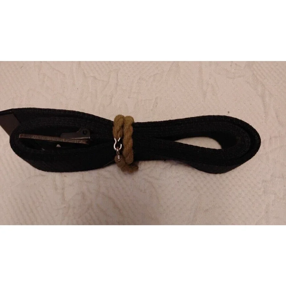 U.S MILITARY ISSUE BLACK WEB BELT WITH CLAW BUCKLE U.S ARMY 36